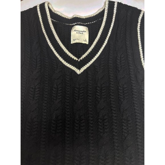 Abercrombie Cropped V-neck Sweater Vest Small - Picture 7 of 7